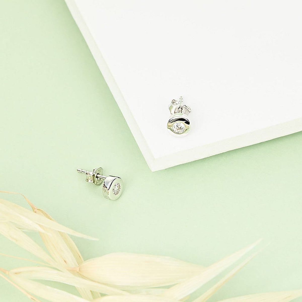 Boucles d'oreilles en Argent/oxyde de zirconium De Zirconium et Oxyde de zirconium argent, CLEOR
