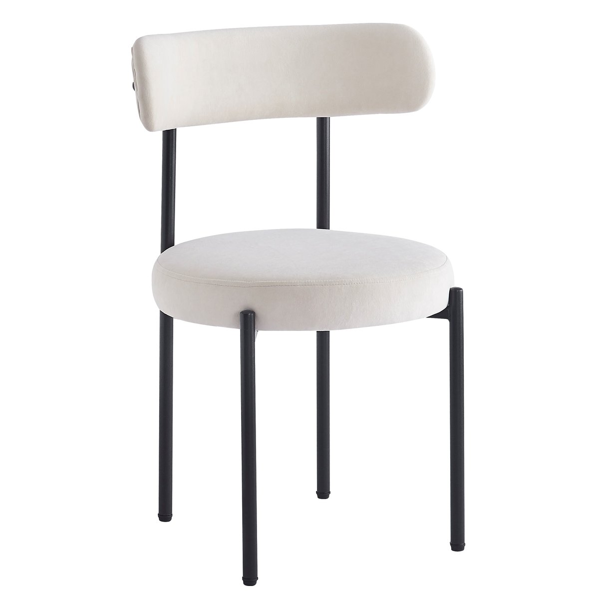 Lot de 2 chaises, velours côtelé, LARS beige, NORDLYS