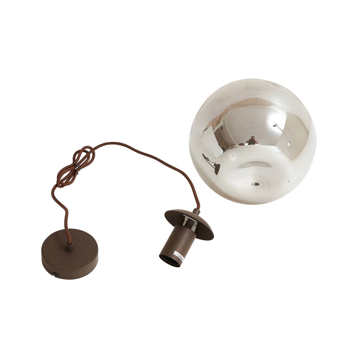 Suspension en verre design, Valentina gris fumé, café, LINDBY