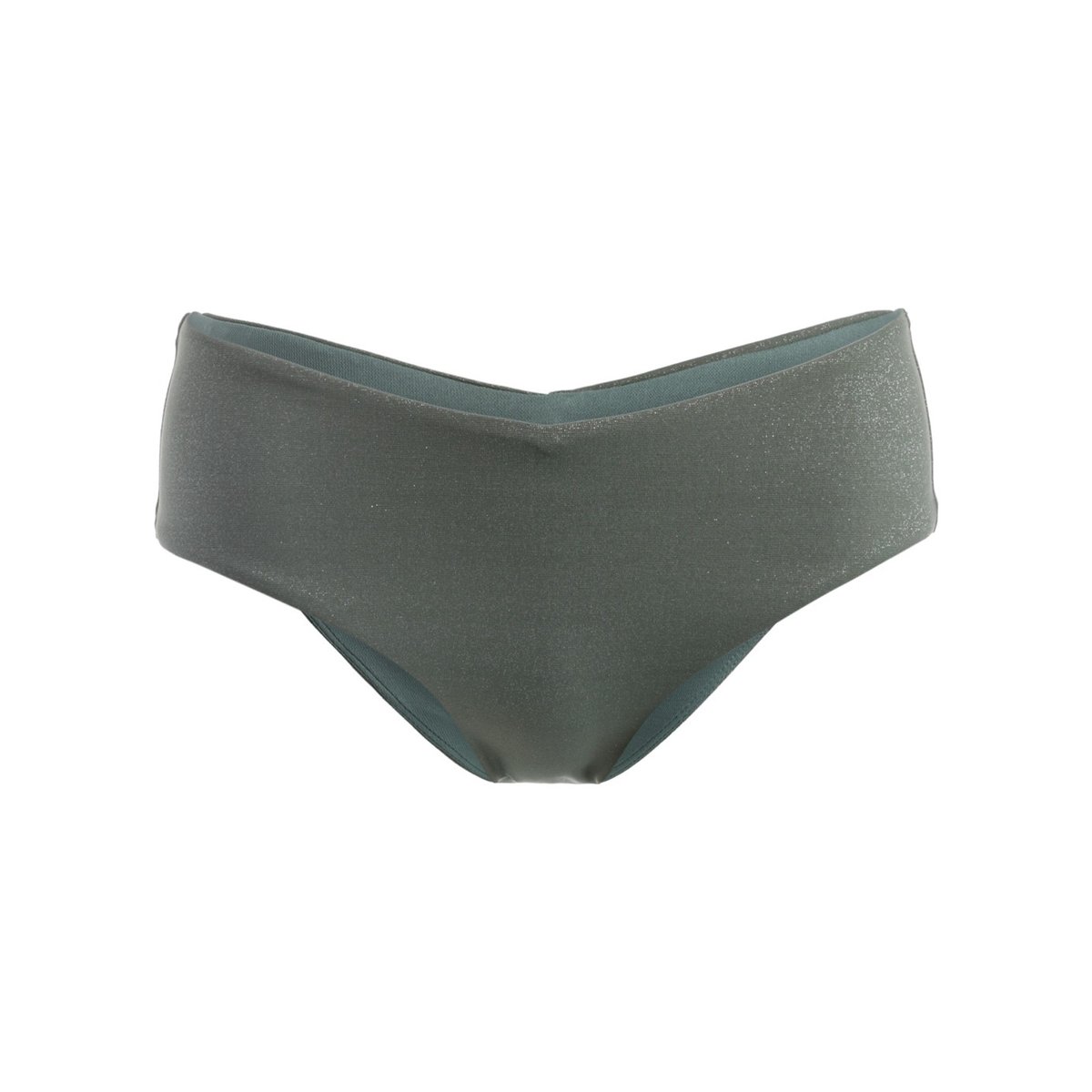 Bas de maillot de bain culotte bikini couvrance medium SHINY WAVE. vert agave green, ROXY