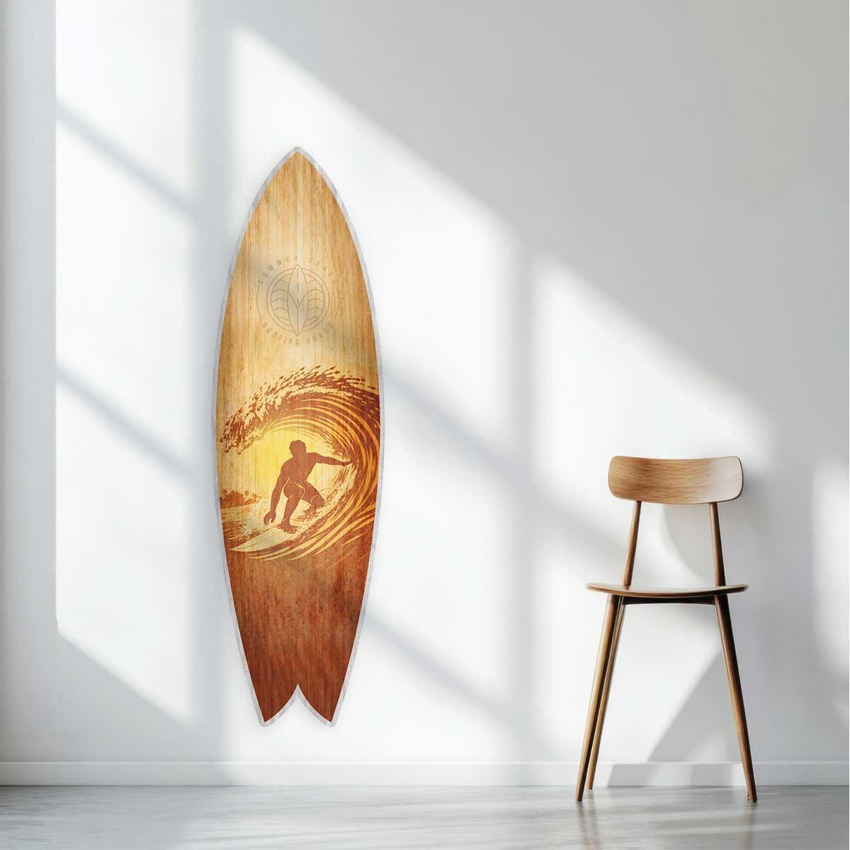 Planche de surf décorative Barrel tableau alu dibond, HEXOA