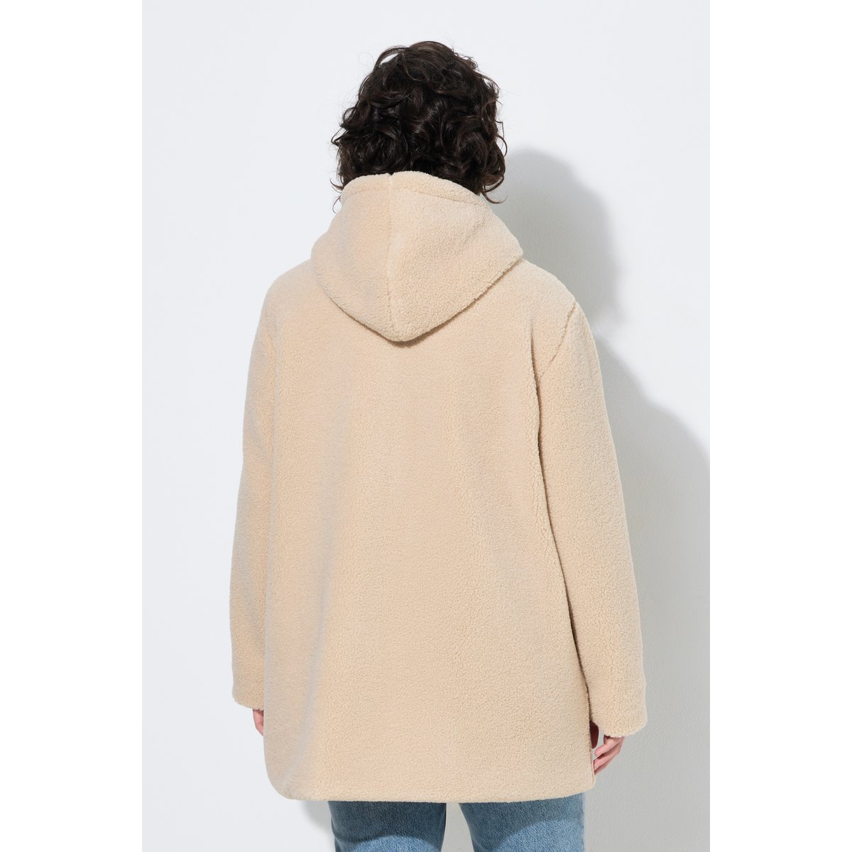 Veste en polaire bouclée, coupe évasée nature, ULLA POPKEN