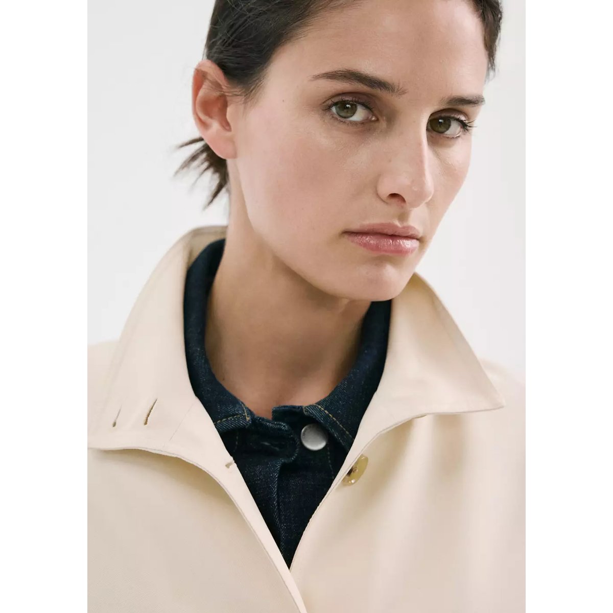 Veste oversize poches écru, MANGO