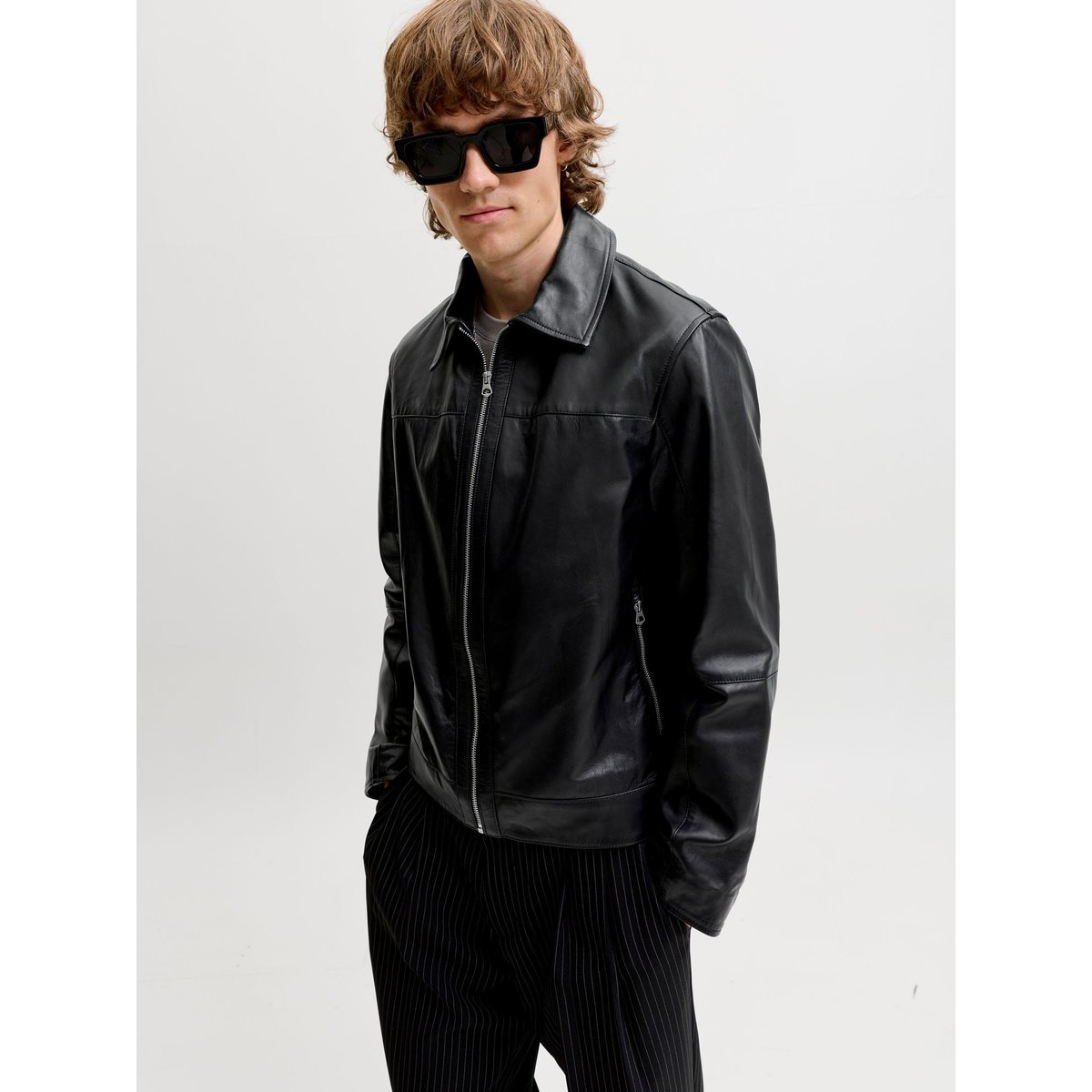 Veste En Cuir black 1, JACK & JONES