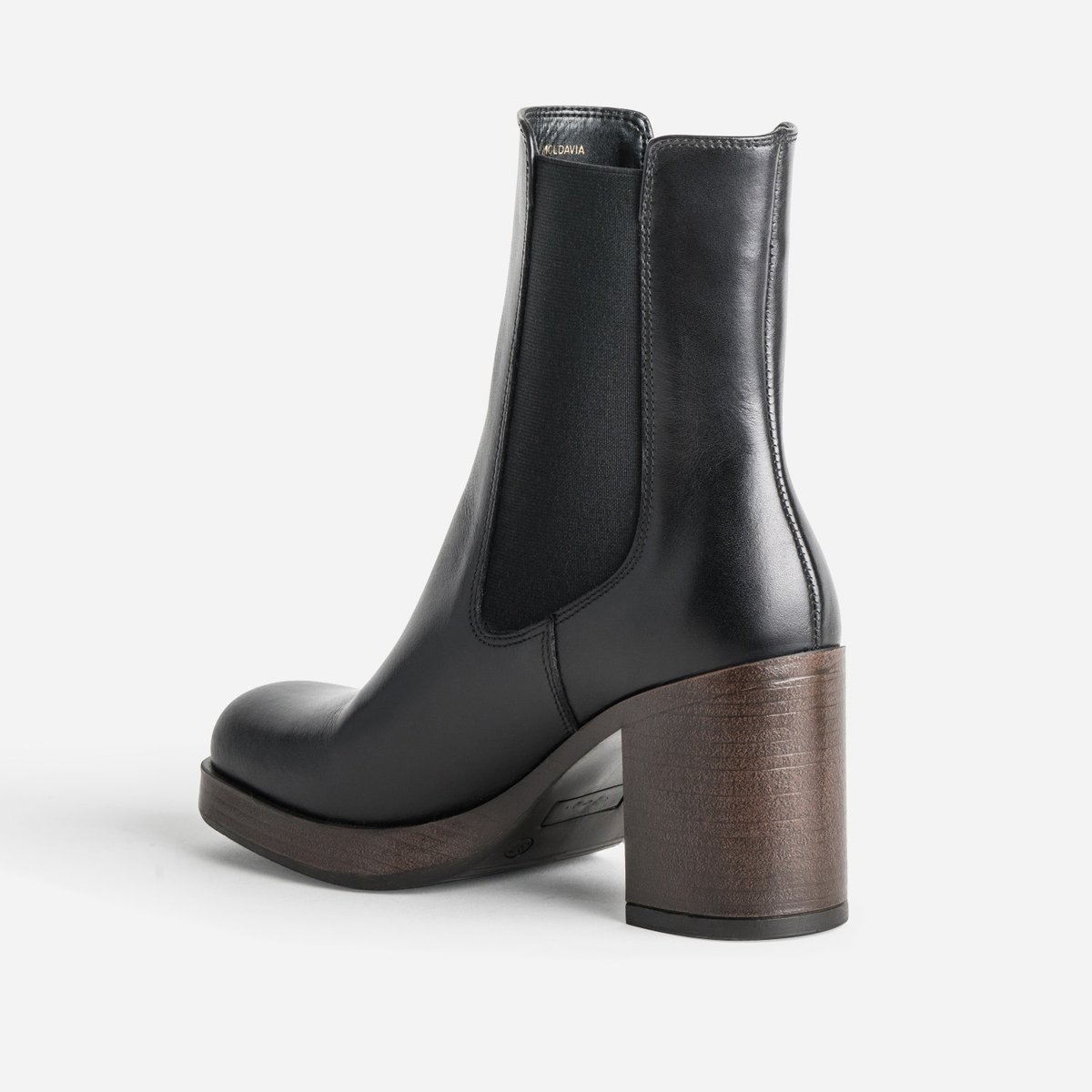 Boots À Talon en cuir NIAMA noir, ERAM
