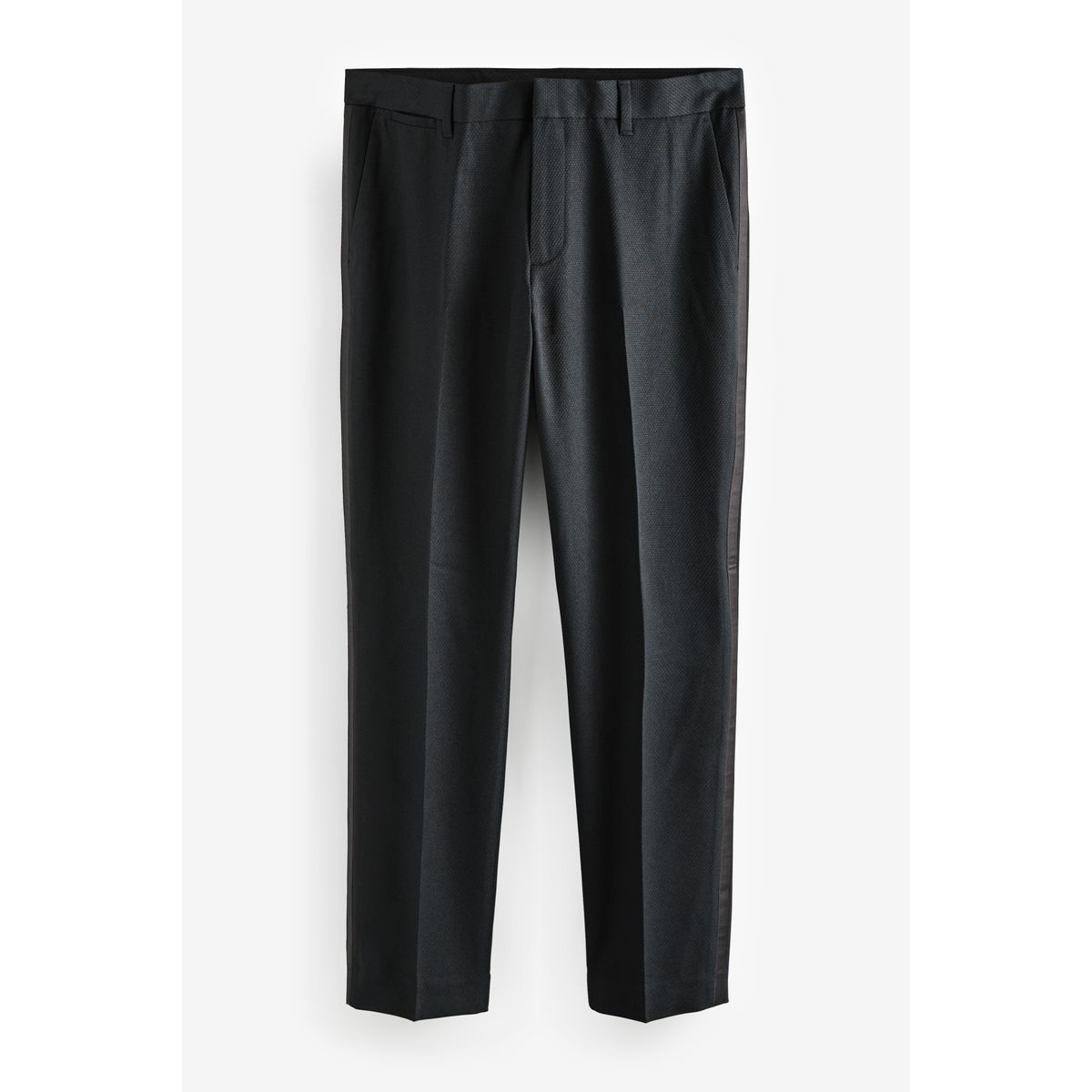 Pantalon de smoking texturé avec bande noir, NEXT