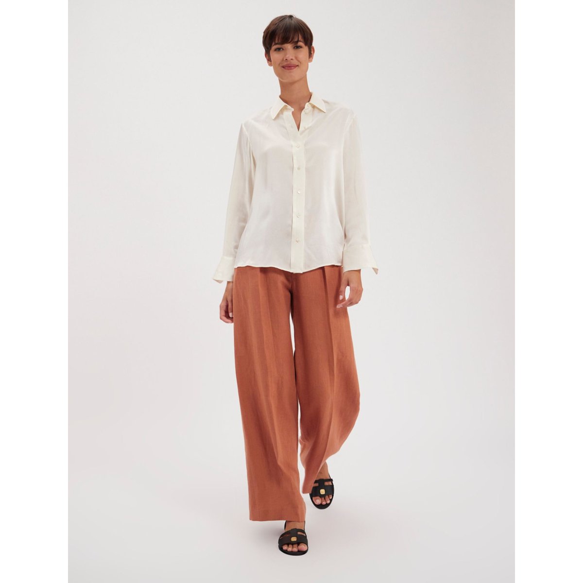 Chemise Maureen écrue en soie ecru, INES DE LA FRESSANGE PARIS