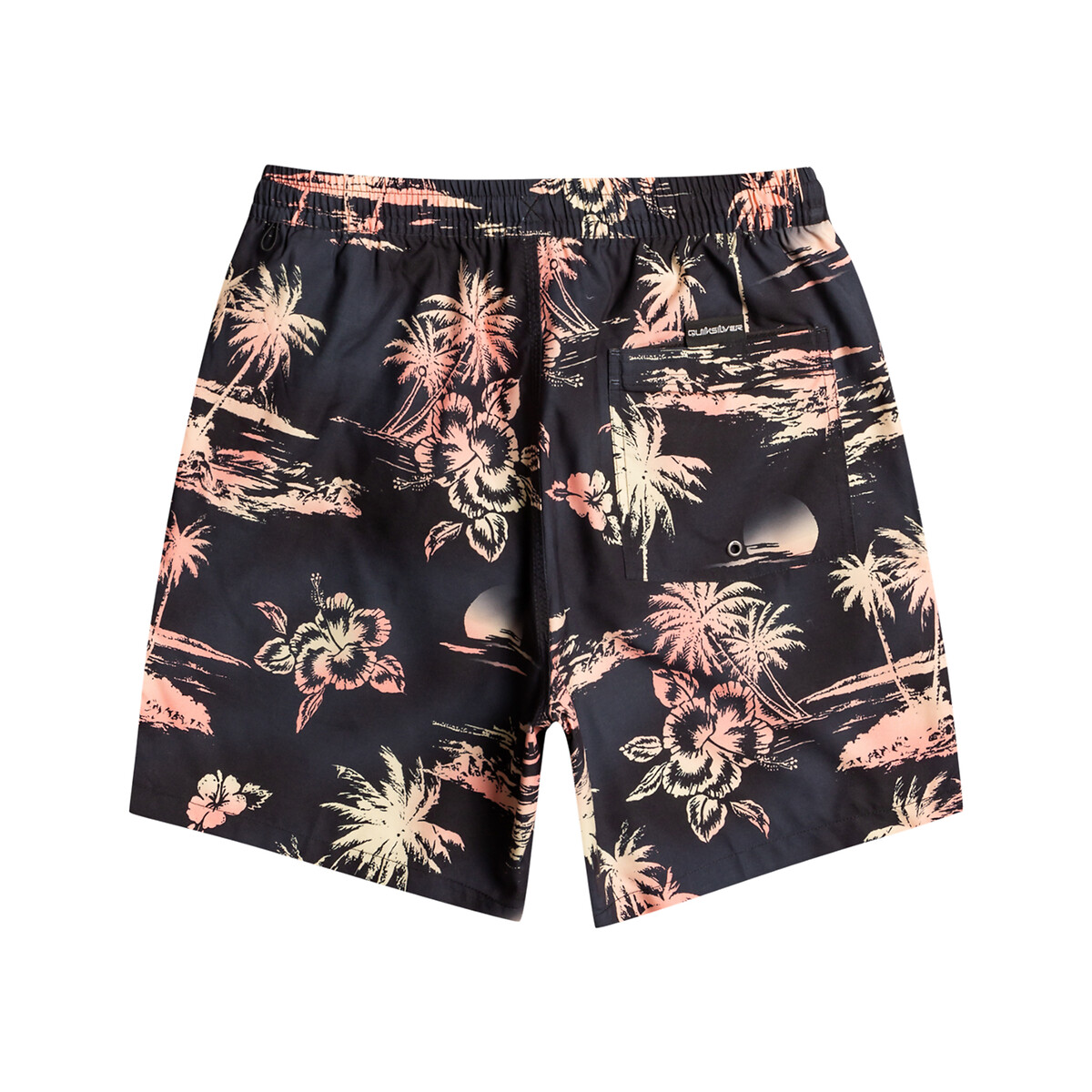 Short de bain imprimé imprimé noir, QUIKSILVER