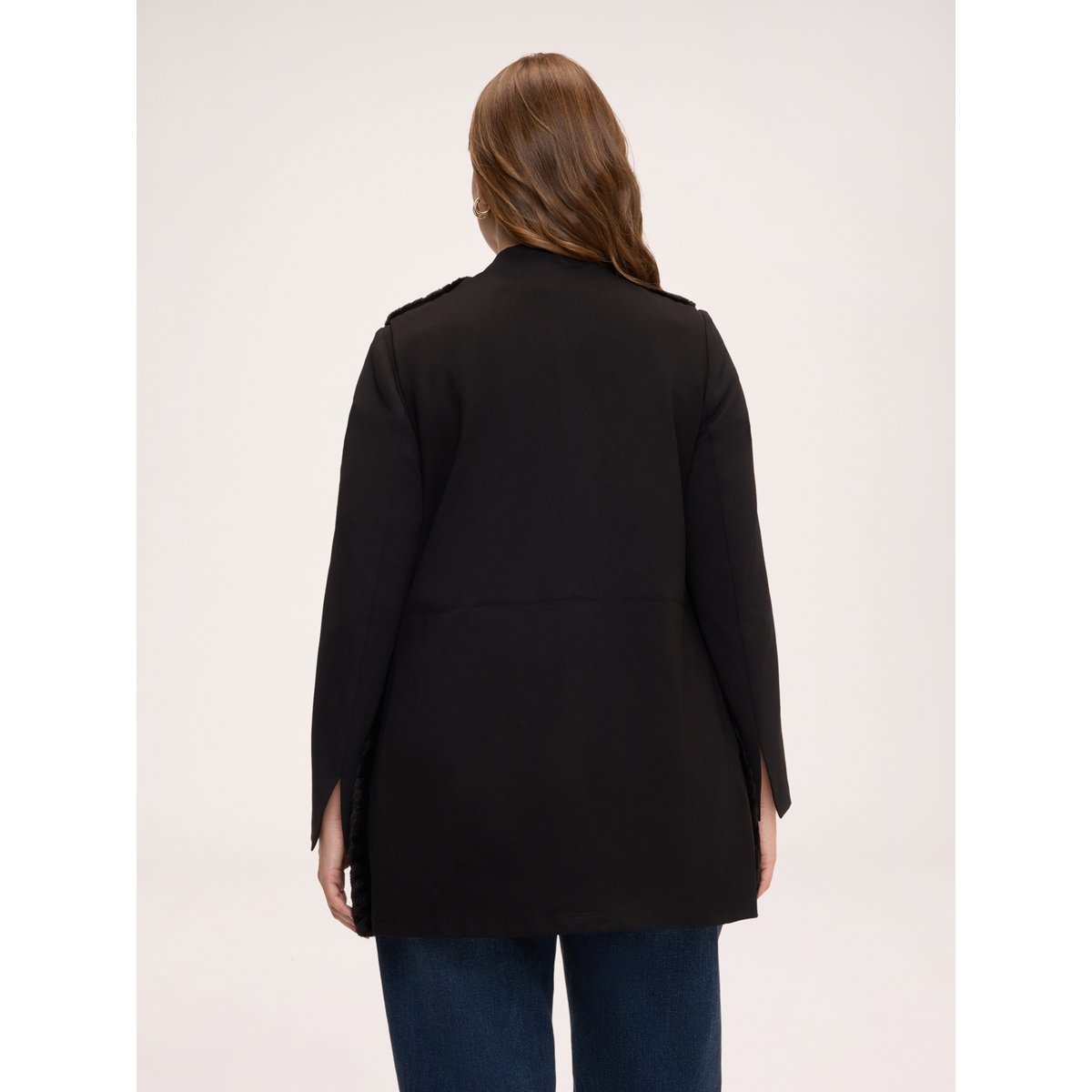 Gilet long noir, FIORELLA RUBINO
