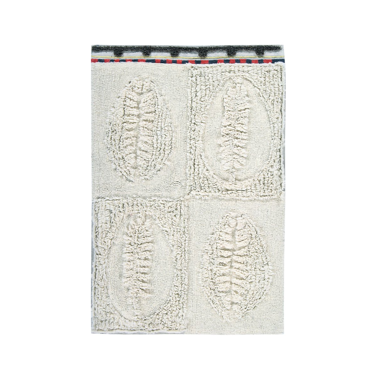 Tapis à laine Rectangulaire BAHARI blanc, LORENA CANALS
