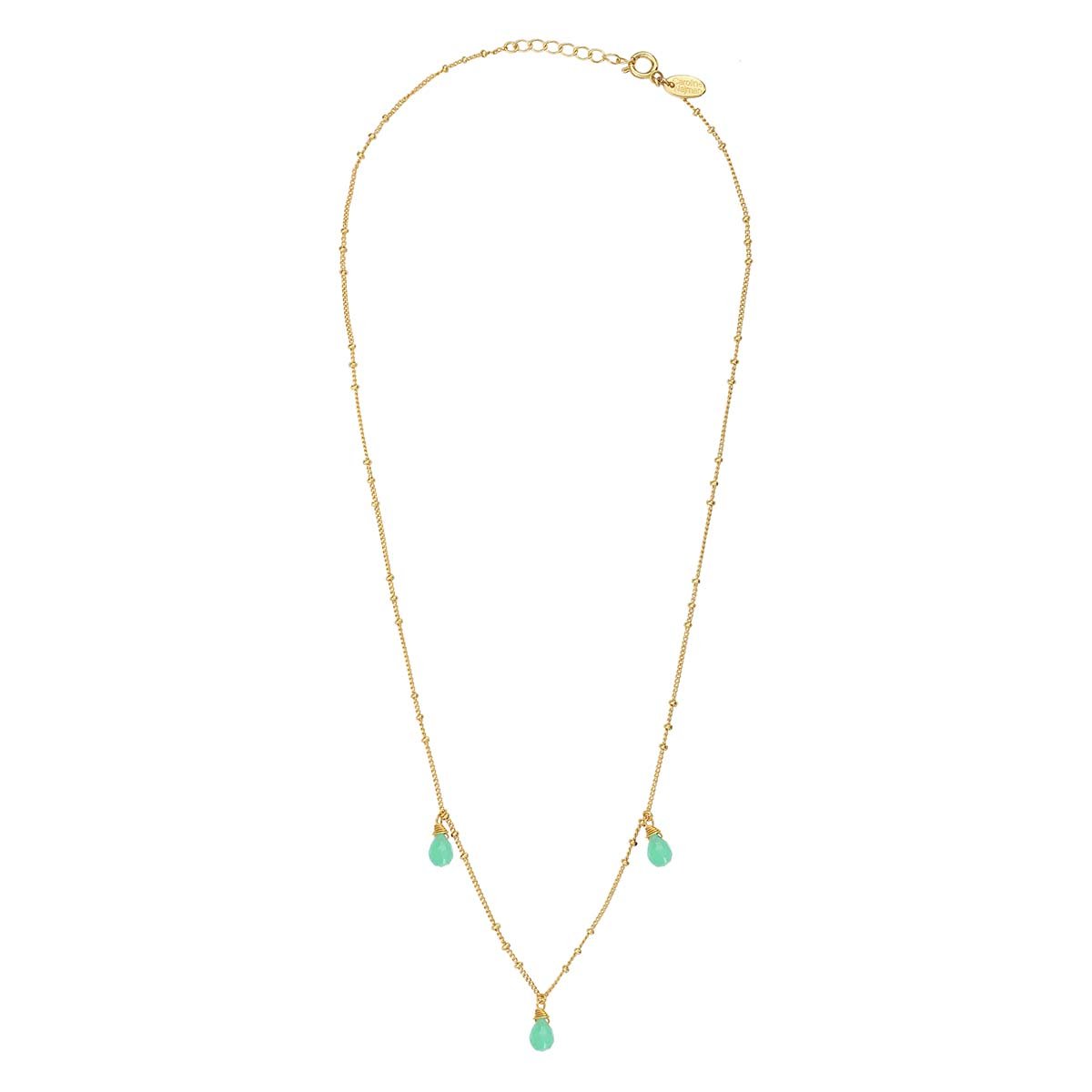 Collier  chrysoprase doré - danae vert, CAROLINE NAJMAN