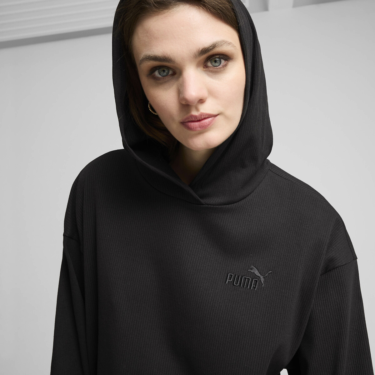 Sweat à capuche Essentials Elevated noir, PUMA