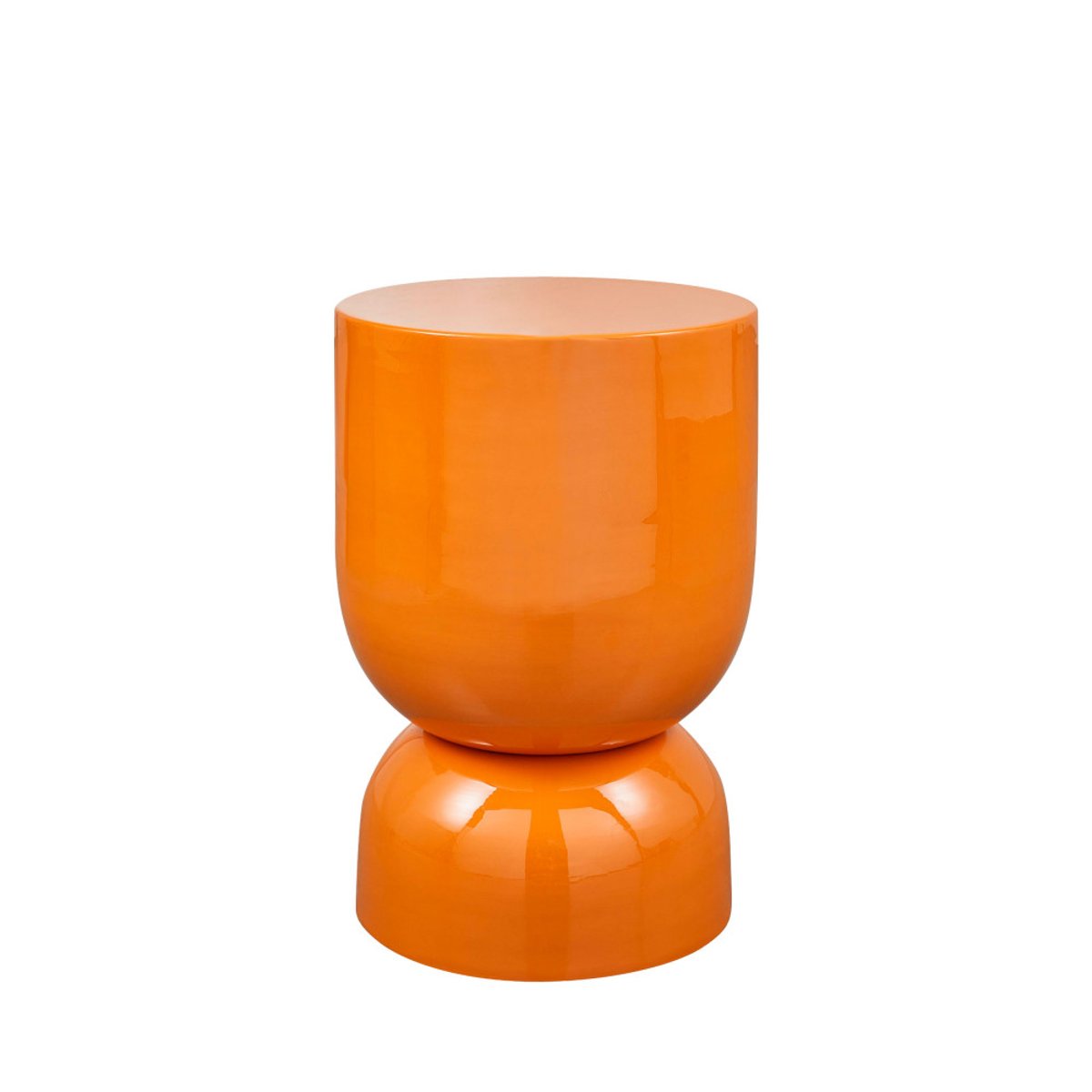 Table d'appoint ronde en métal  32 cm- HEKLA orange, WOOOD