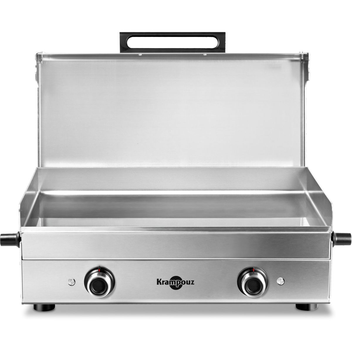 Plancha électrique Club inox 2 brûleurs à poser, 65.5x39.5 cm argent, KRAMPOUZ
