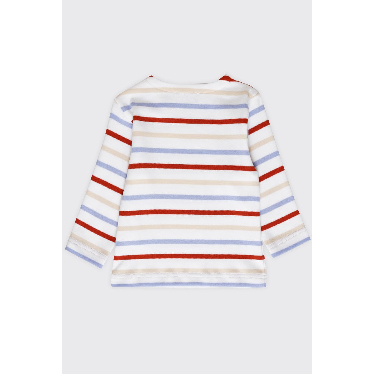 Marinière tricolore Baby - coton épais blanc/bleu lavande/marmo/ketch, ARMOR-LUX