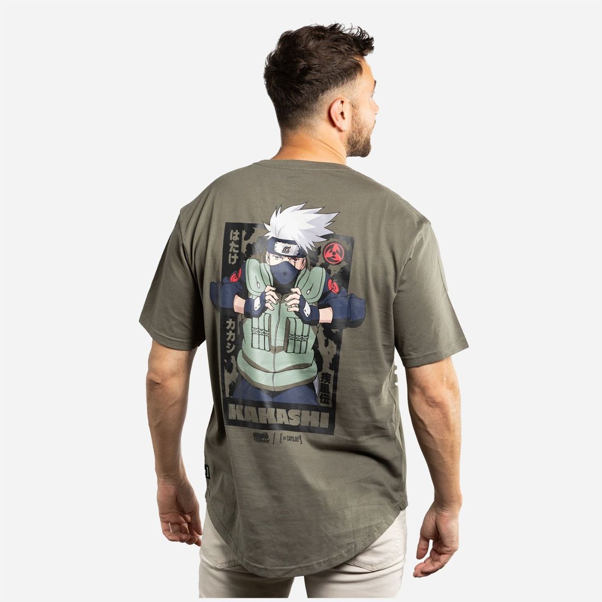 Tee Shirt Naruto Shippuden kaki/noir/rouge, CAPSLAB
