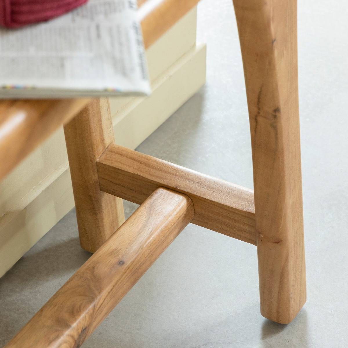 Banc en bois d'acacia ORANE bois clair, MADE IN MEUBLES