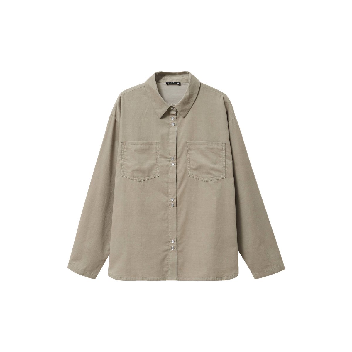 Chemise ample en velours milleraie vert clair, BREAL