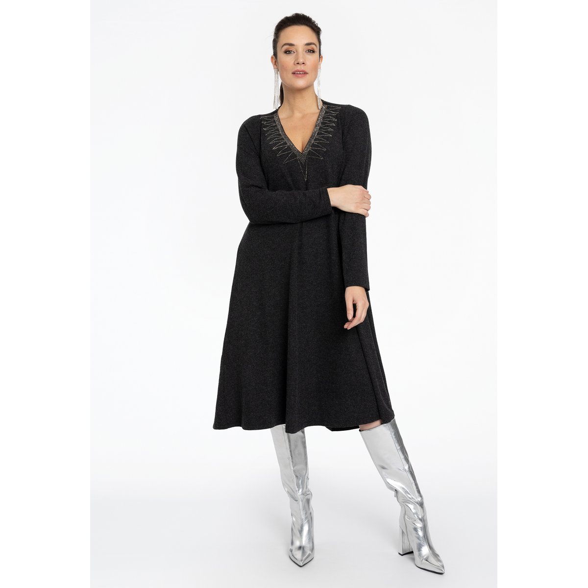 Robe ornements gris, YOEK
