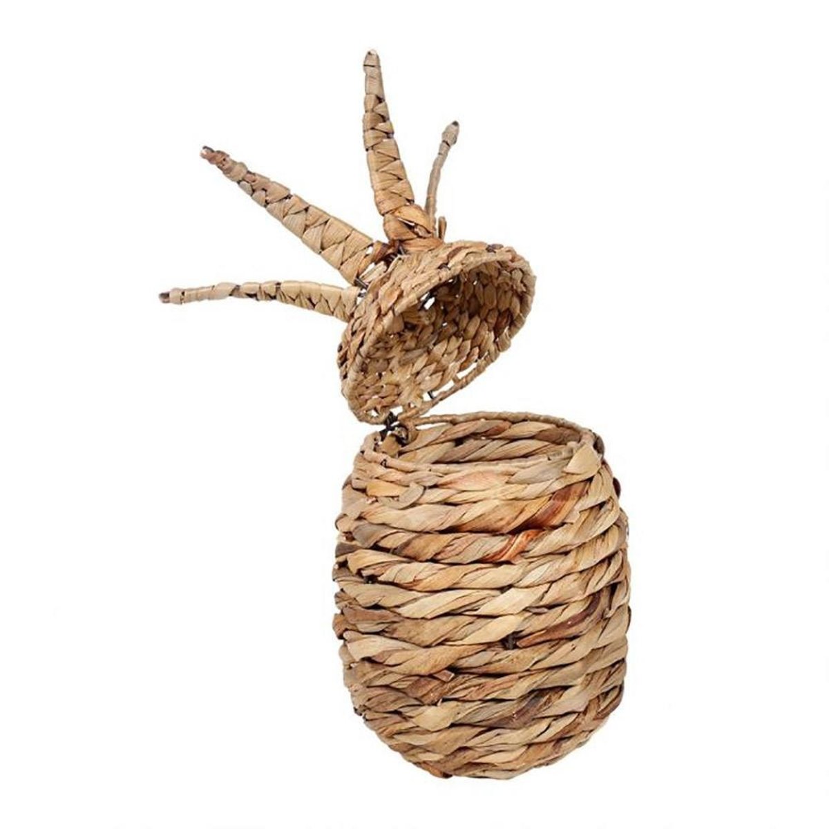 Boite ananas paille naturelle beige, DECORATIE