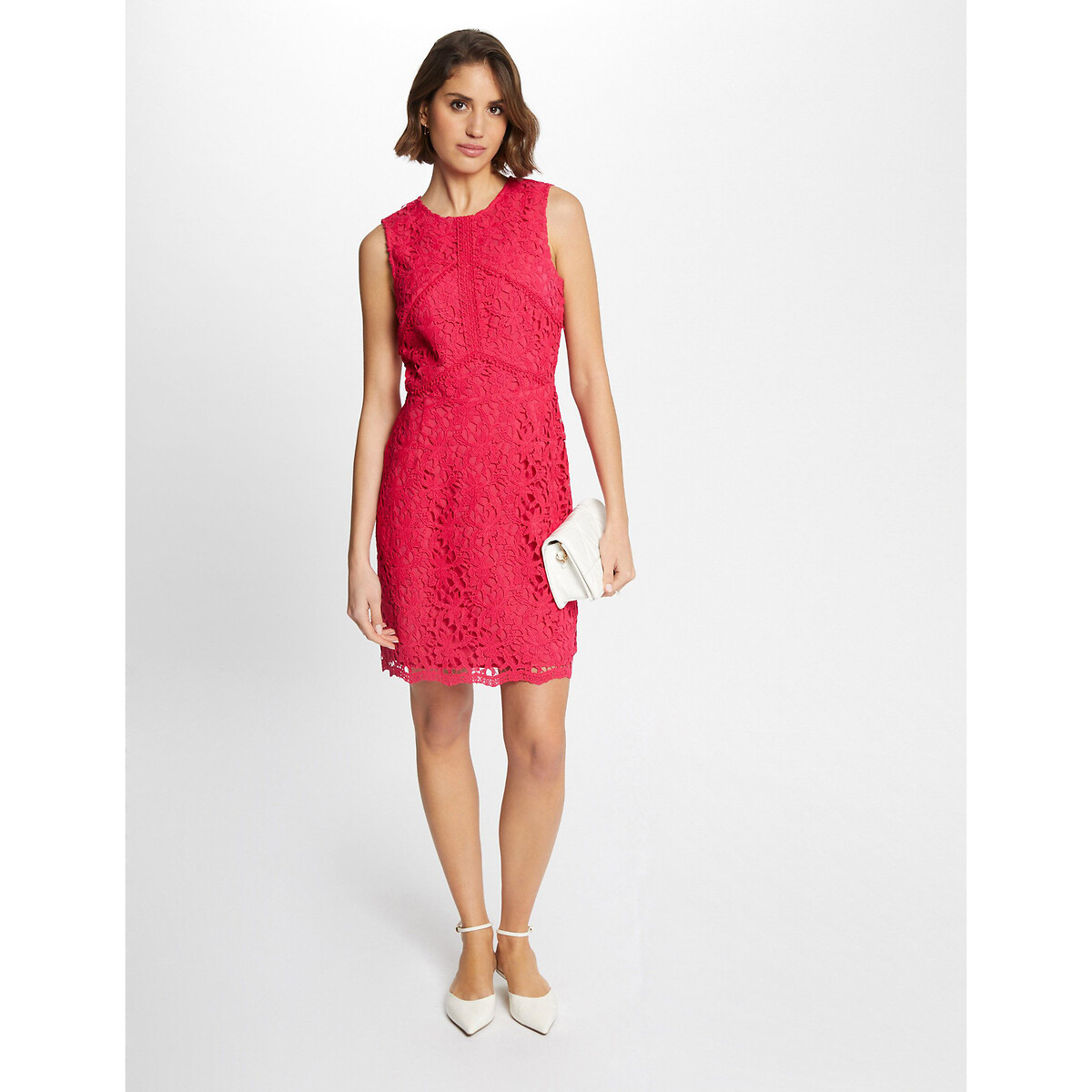 Lace Mini Shift Dress strawberry, MORGAN