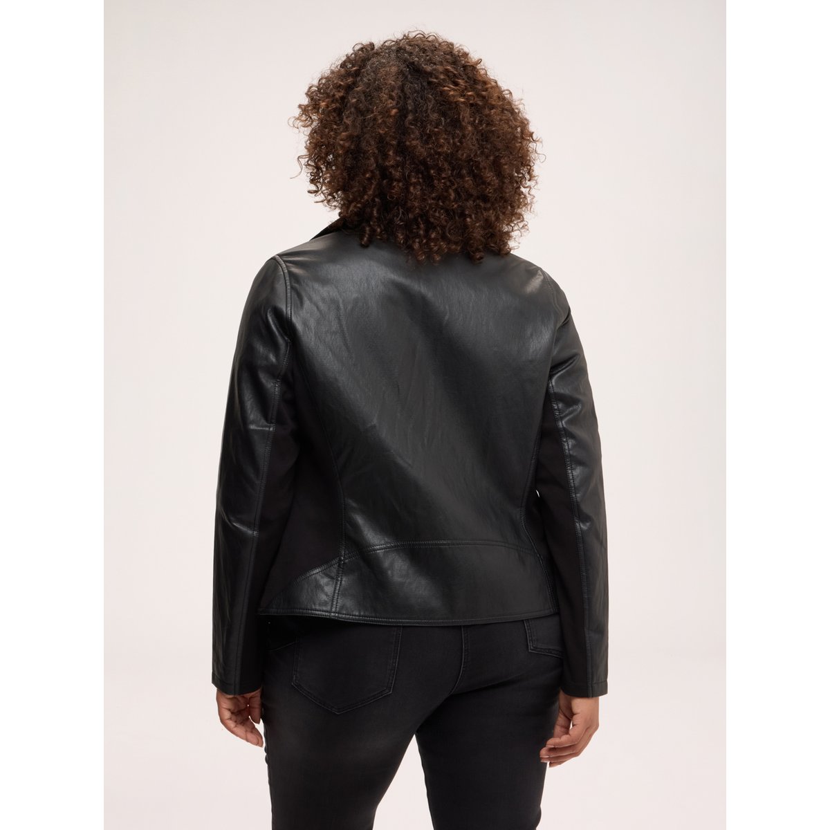 Veste de motard avec fermeture éclair asymétrique noir, FIORELLA RUBINO