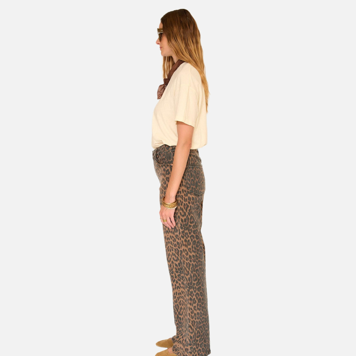 Jean THE JAGGER LEOPARD PRINT 26s chocolat, MKT STUDIO
