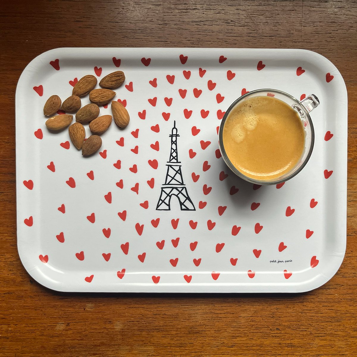 Plateau en bois TOUR EIFFEL rouge, PETIT JOUR