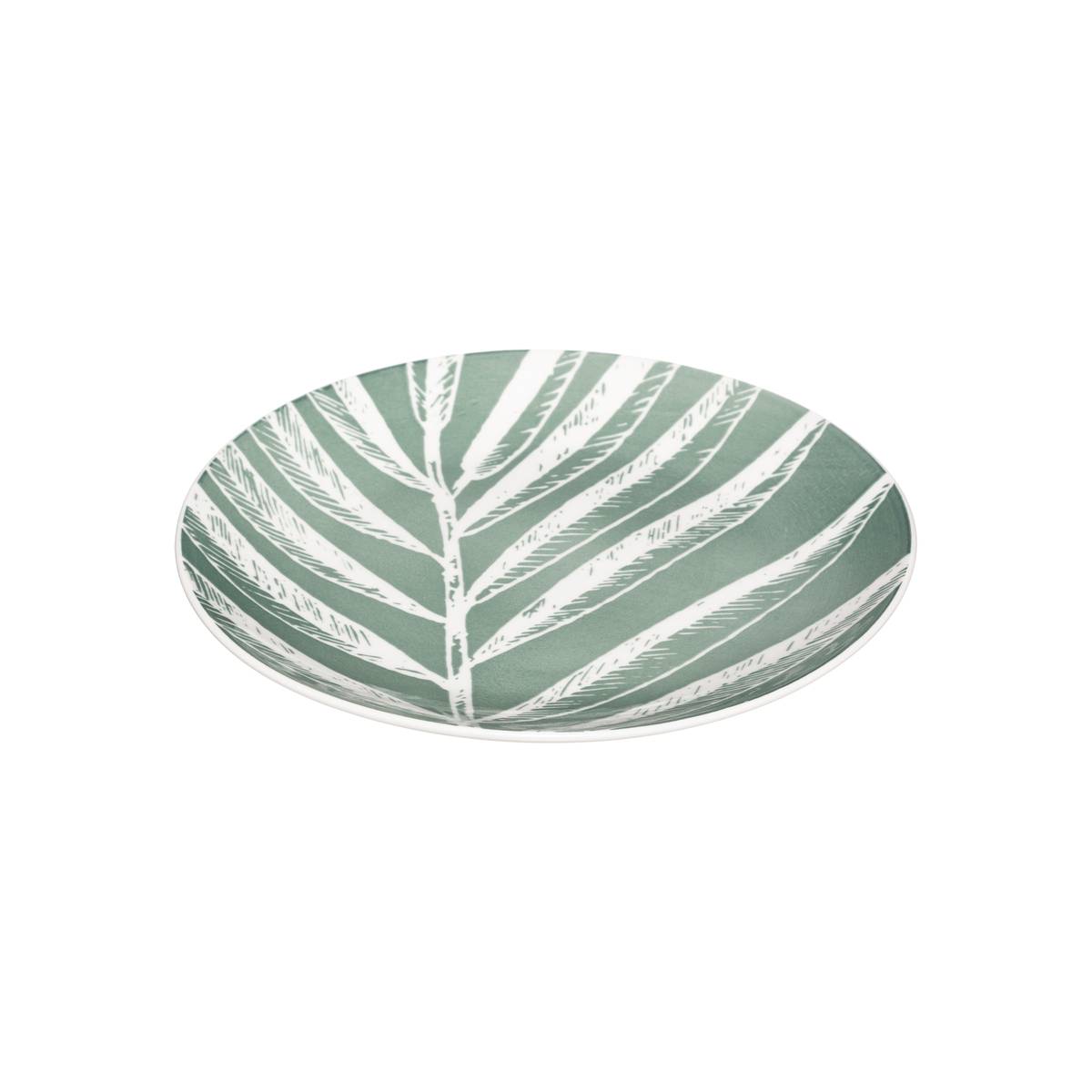 Lot de 6 assiettes en céramique GREEN HARMONY vert, SECRET DE GOURMET