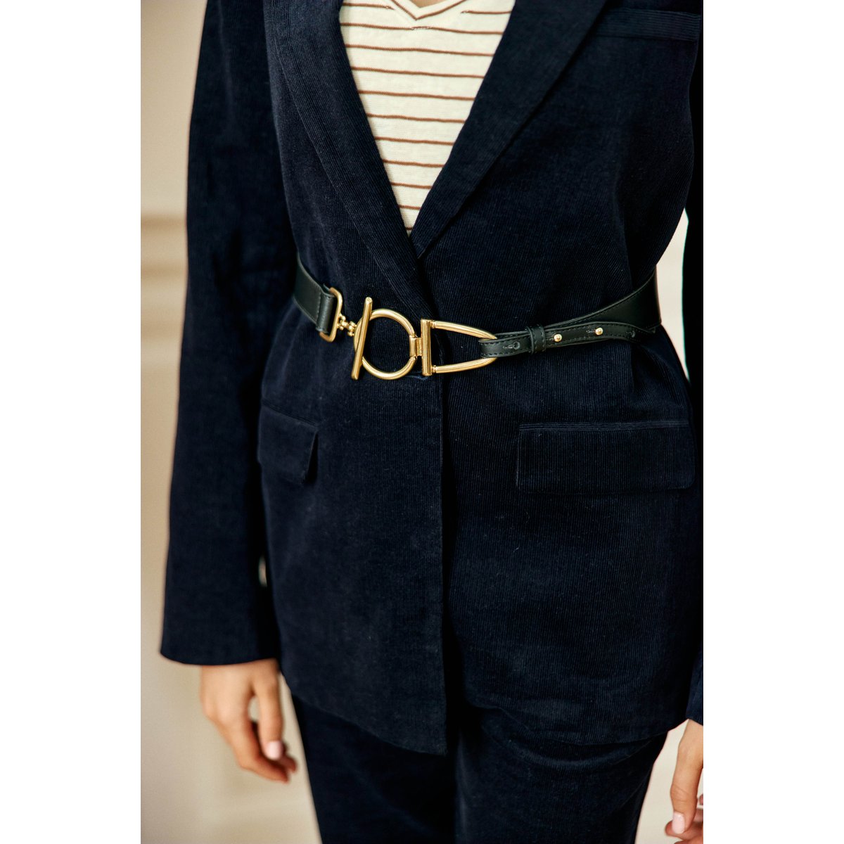 Veste col tailleur uni VIANO 25-marine, LA PETITE ETOILE