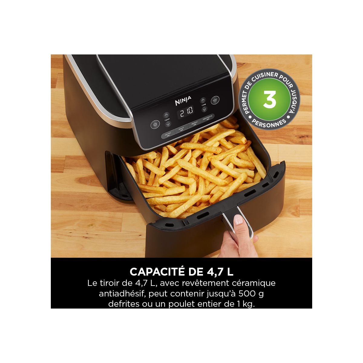 Friteuse sans huile Foodi 4,7L AF140EU couleur unique, NINJA