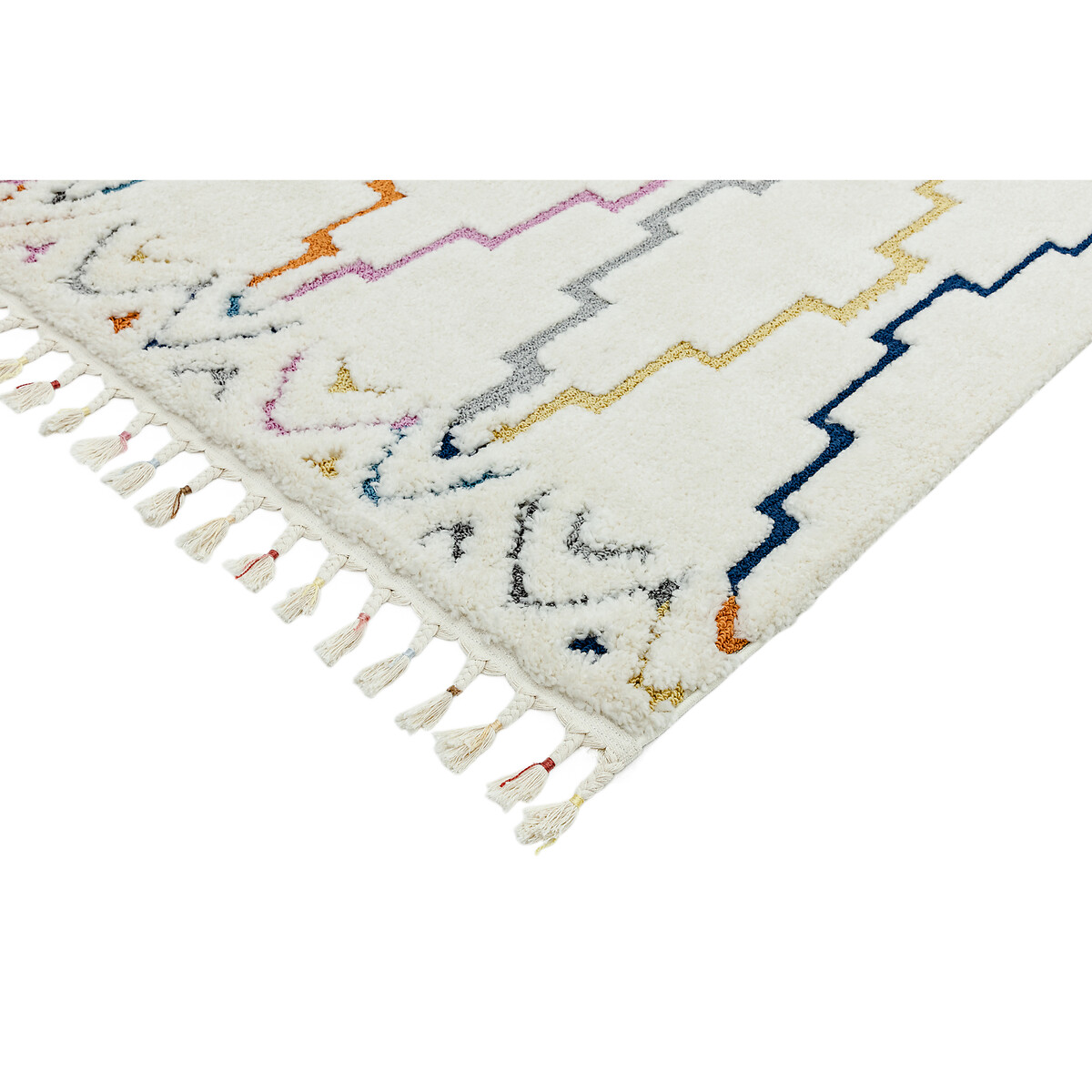 Trellis Shaggy Moroccan Rug multi-coloured, SO'HOME