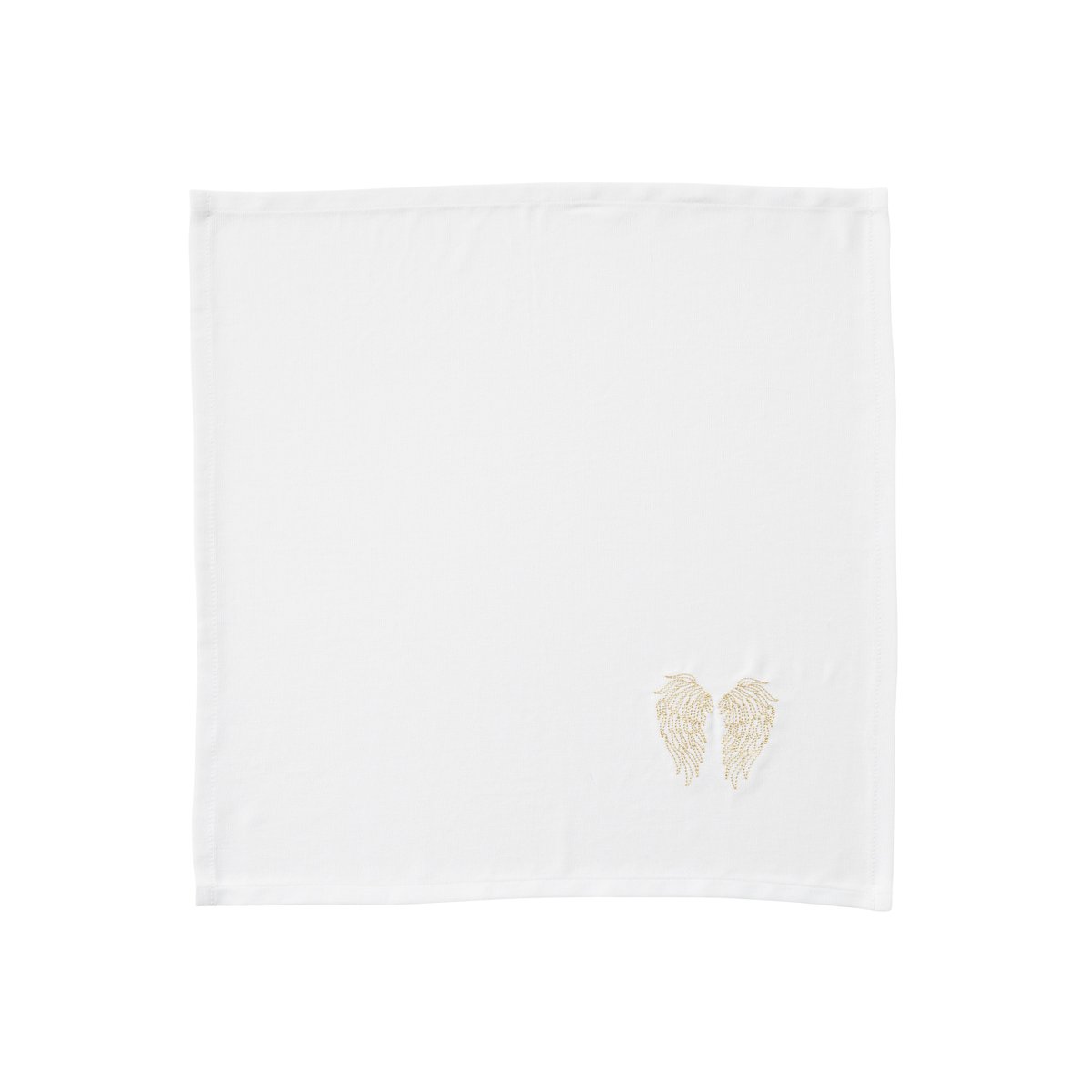 Serviette de table coton ANGEL white, CARRE BLANC