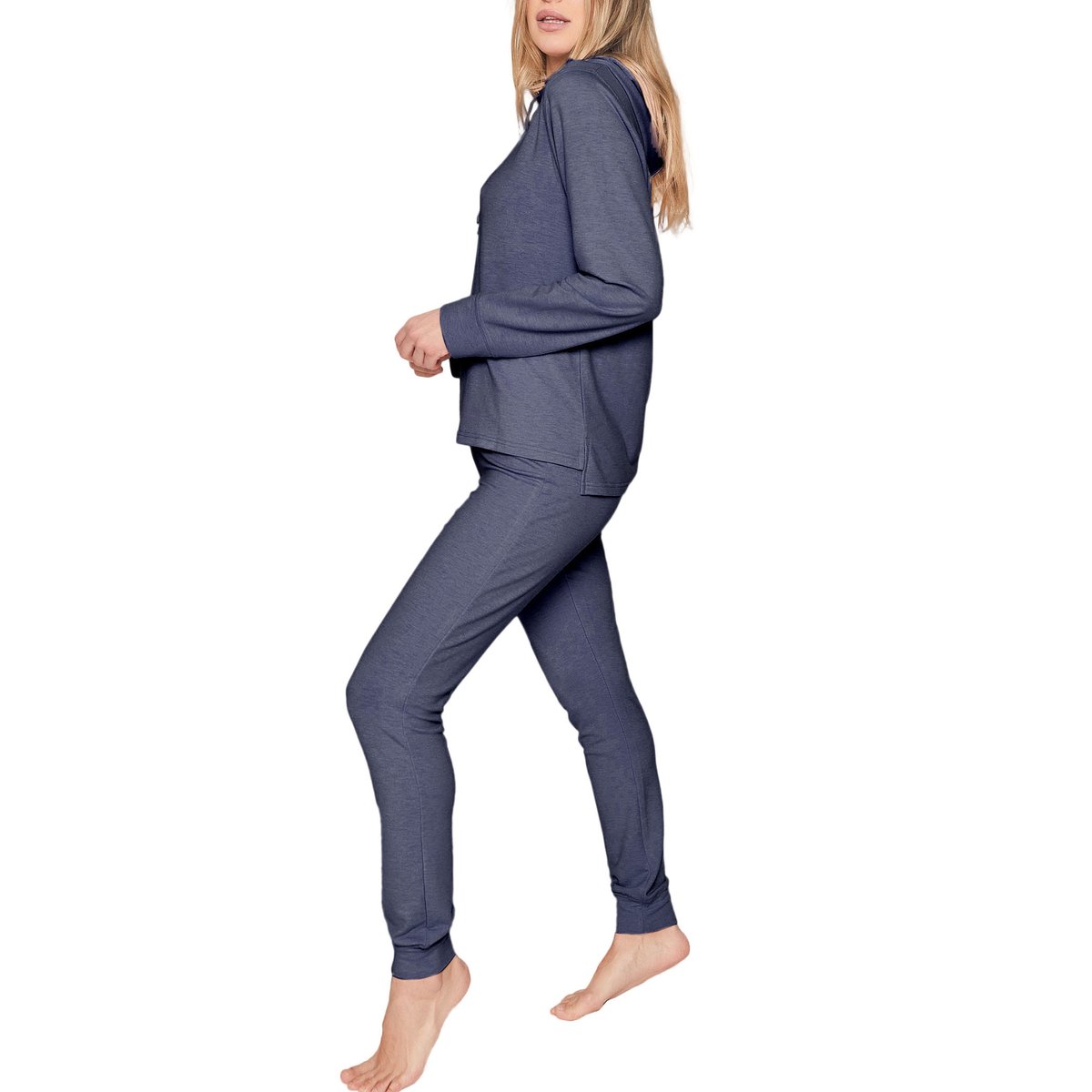Pyjama pantalon sweat capuche Make It Happen bleu, ADMAS