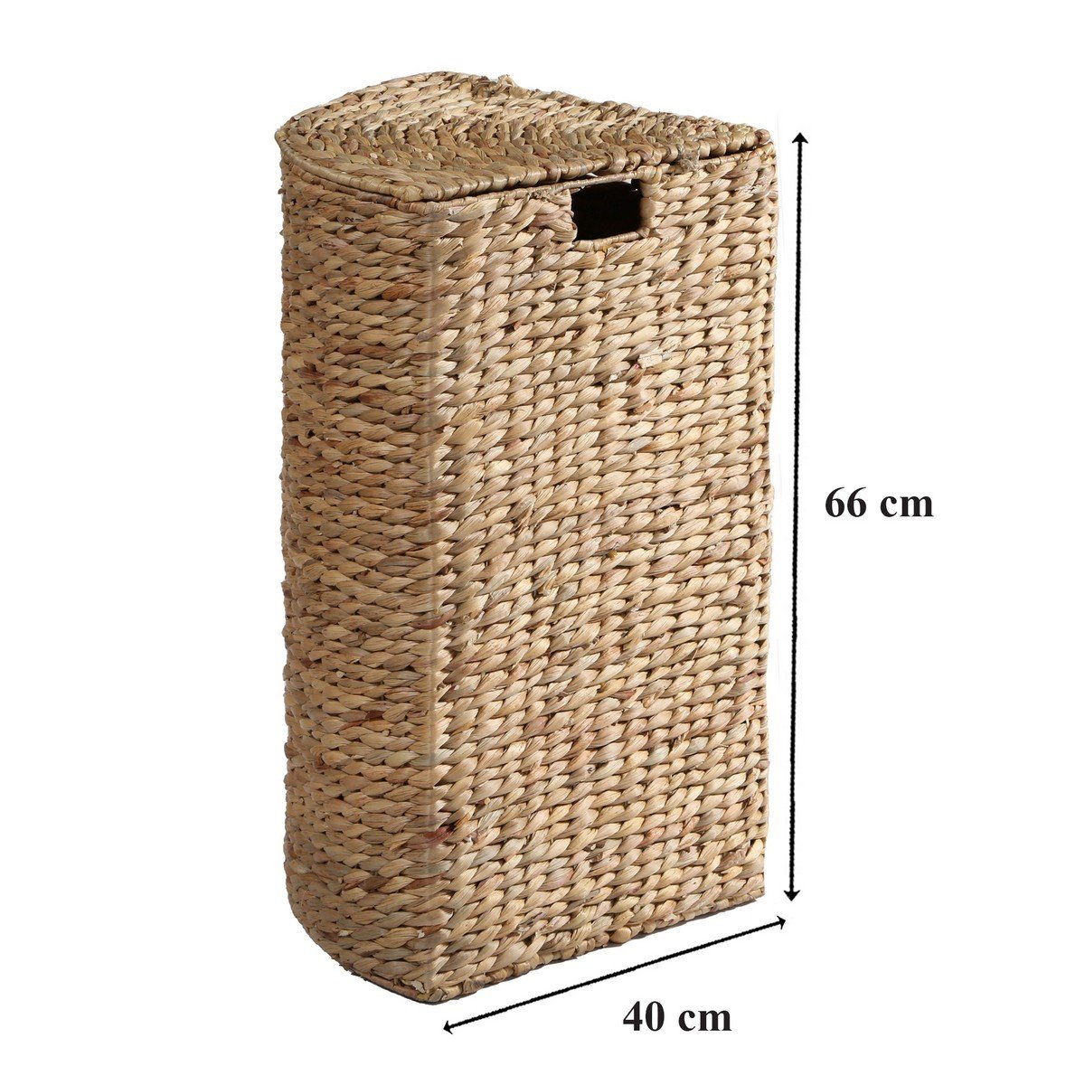Panier à Linge d'Angle en Jacinthe d'Eau - H66 cm bois clair, CALICOSY