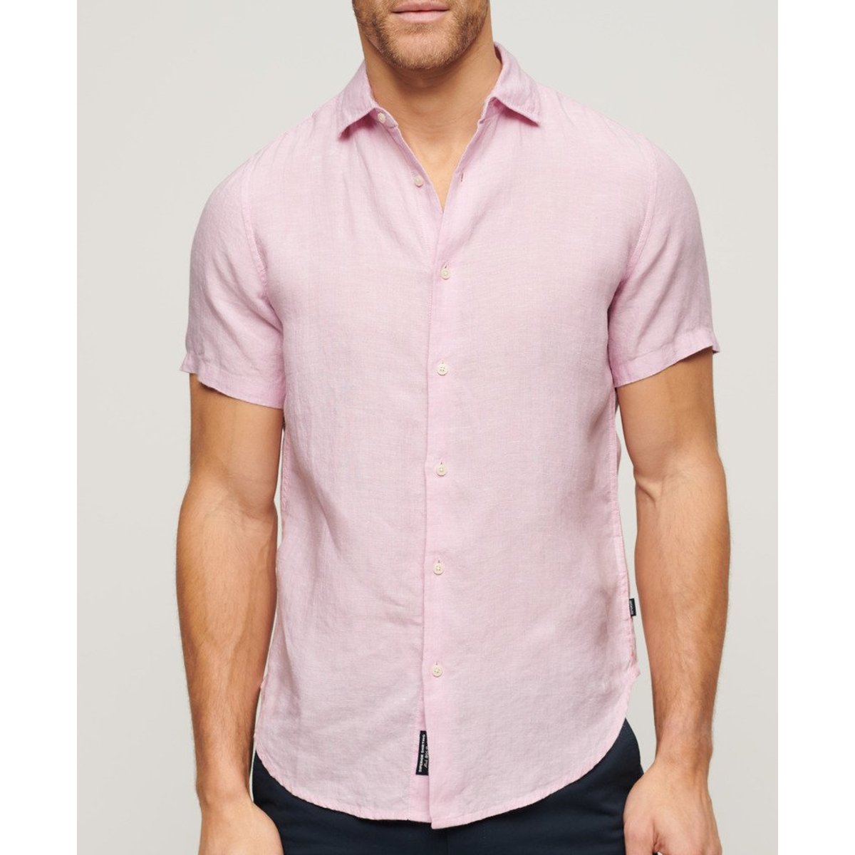 Chemisette en lin lilas pastel, SUPERDRY