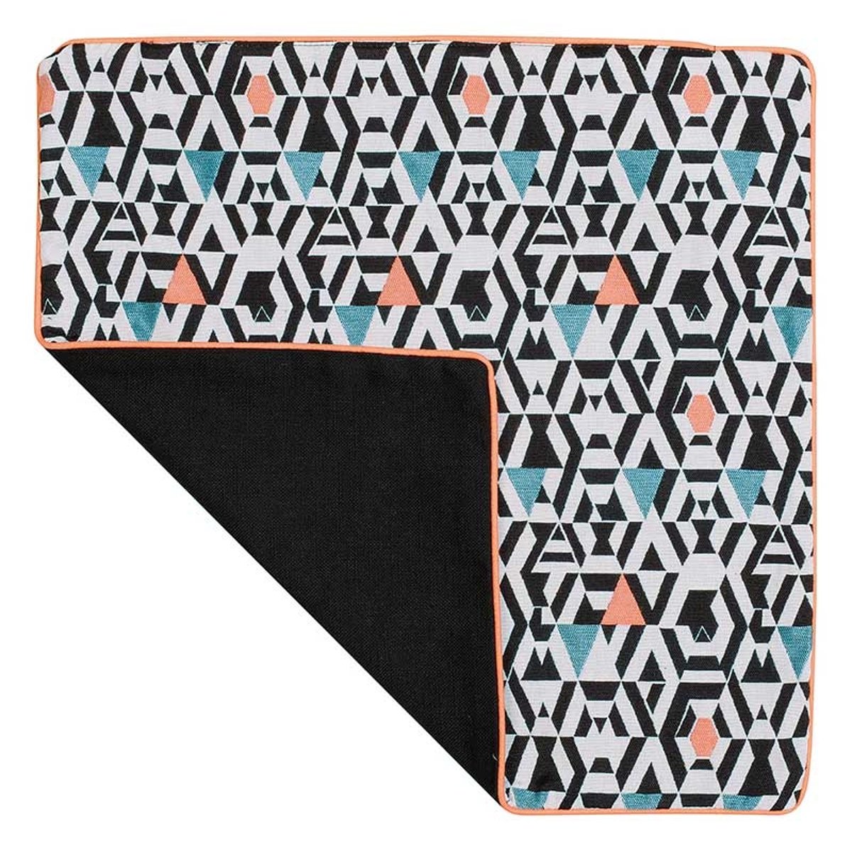 Housse de Coussin Motifs Géométriques bleu, LINDER