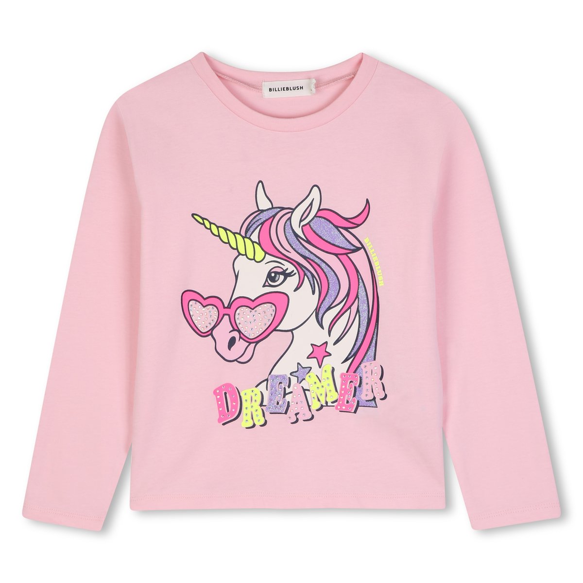 Tee-shirt manches longues rose bonbon, BILLIEBLUSH