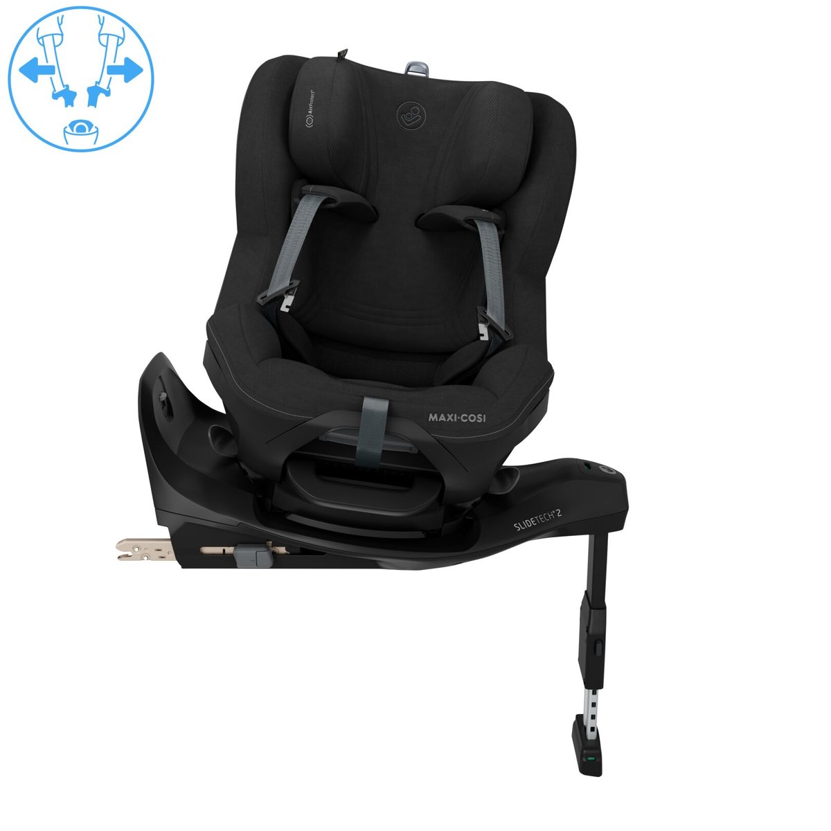 Siège auto Pivotant et Coulissant Mica Slide Pro authentic black, MAXI COSI