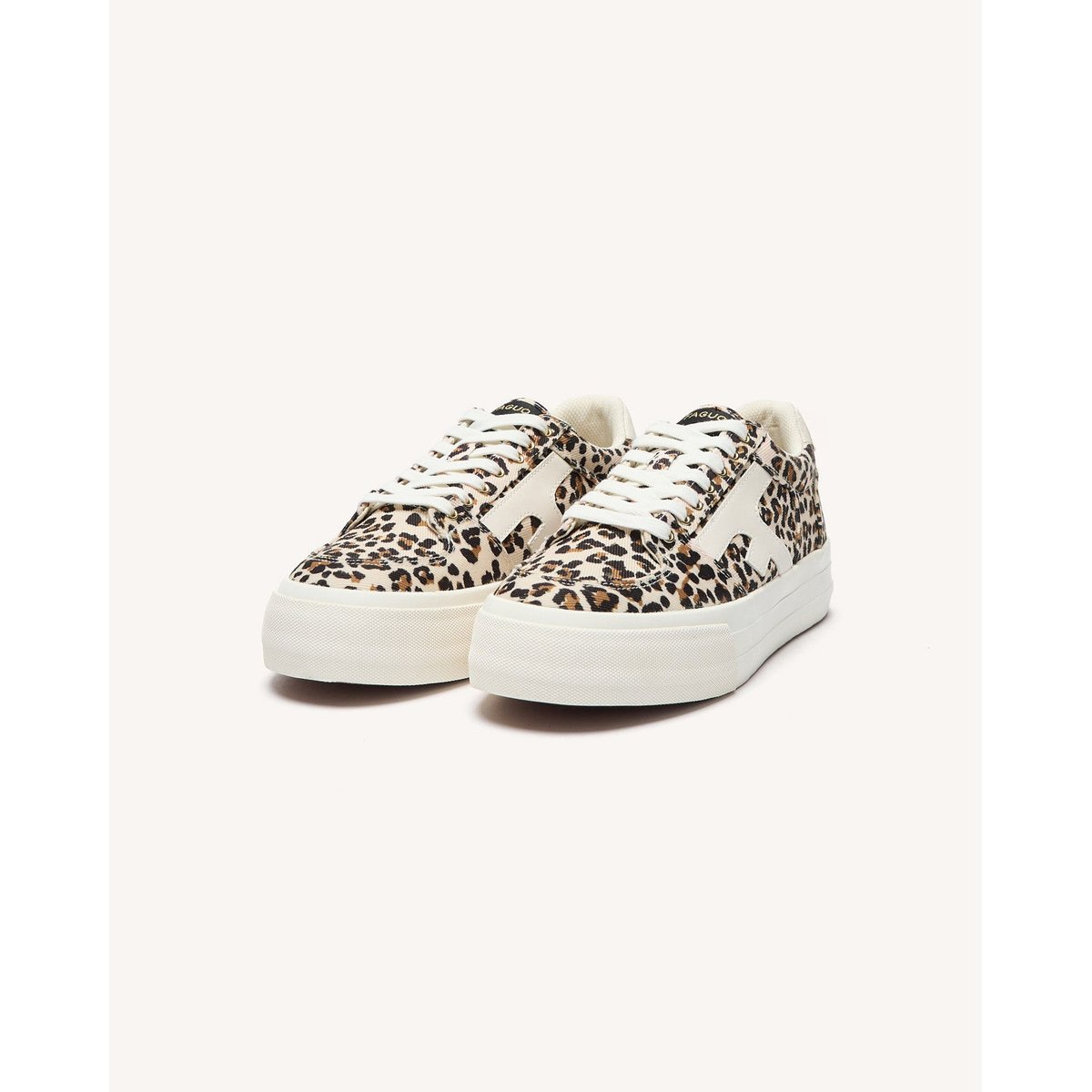 Tennis basses tissu WALNUT PLATFORM beige, FAGUO