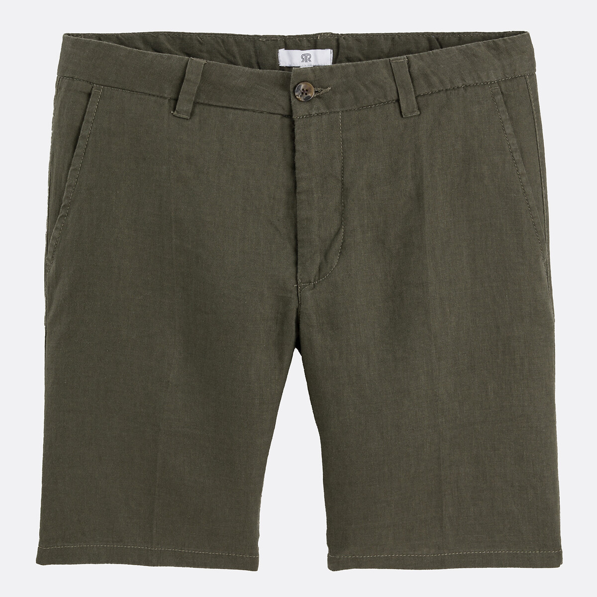 Bermuda En Lin vert kaki, LA REDOUTE COLLECTIONS