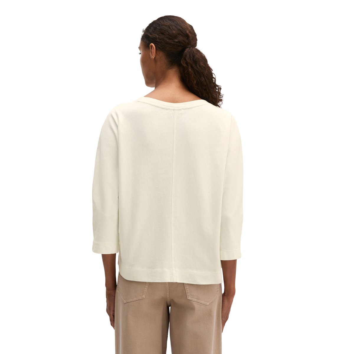 Manches longues loose en Organic Cotton Single Jersey blanc naturel, MARC O'POLO