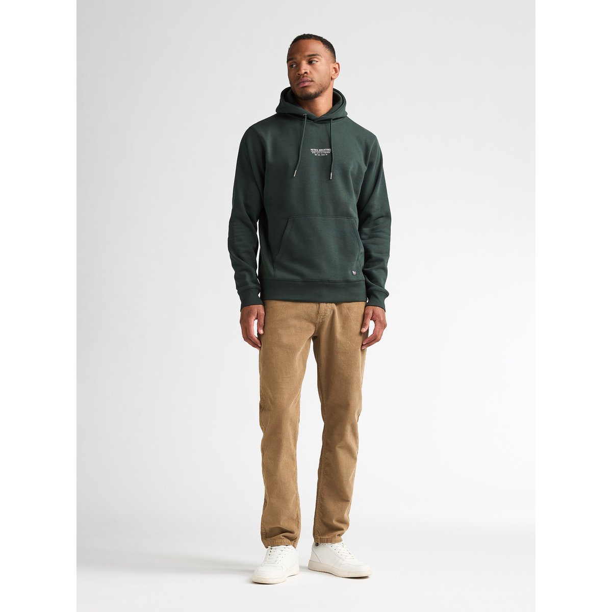 Sweat à capuche imprimé forgeview vert deep green, PETROL INDUSTRIES