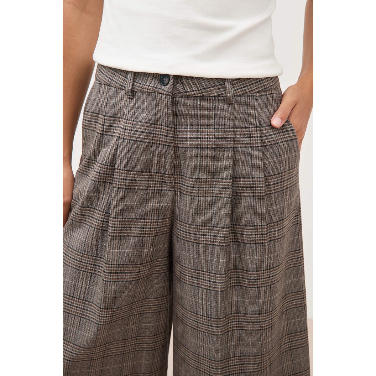 Bermuda large taille haute gris, BONOBO