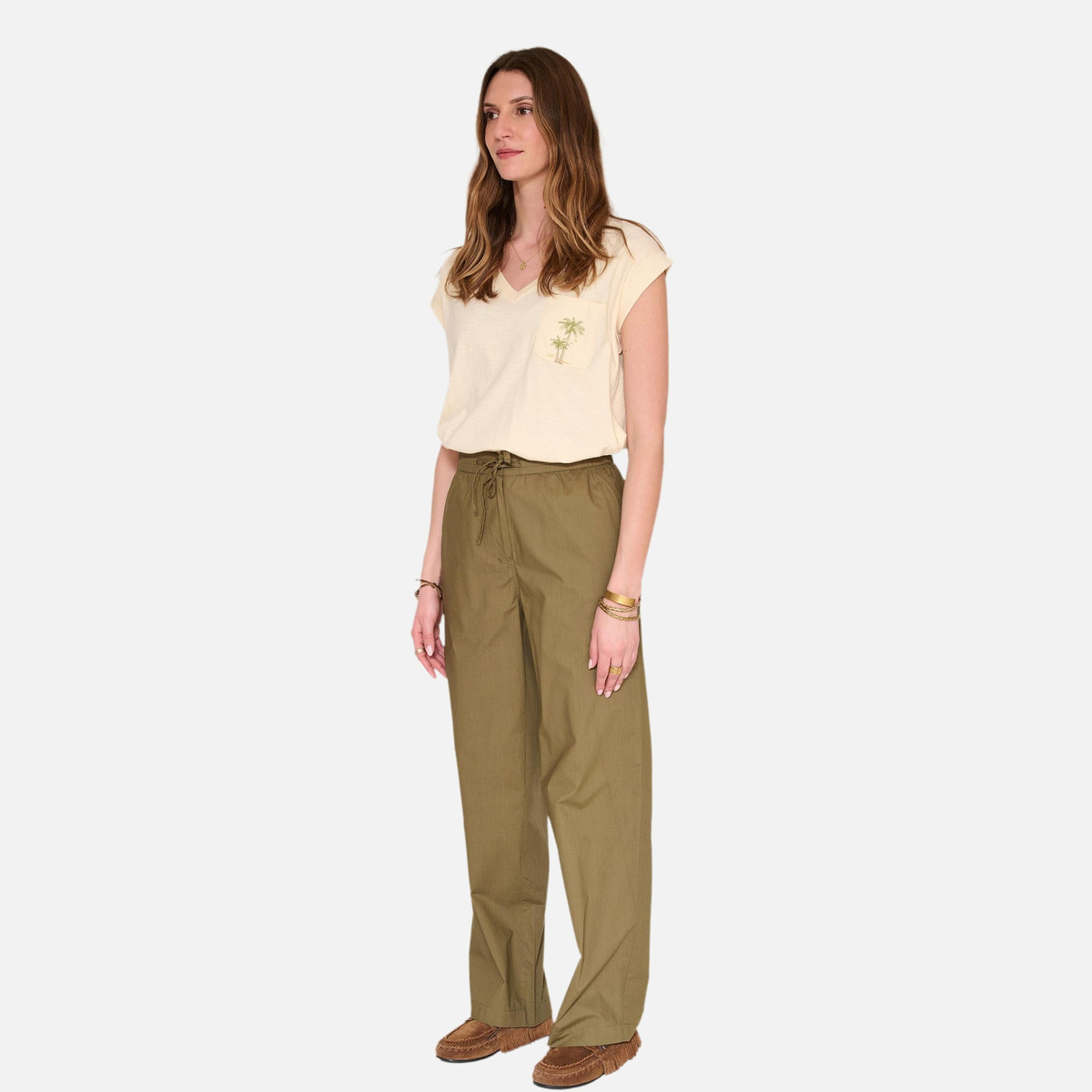 Pantalon PAINTEL kaki, MKT STUDIO