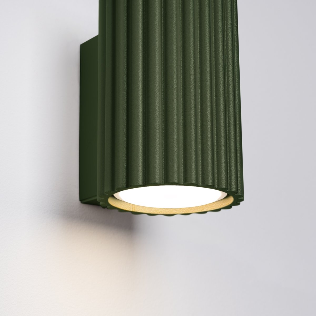 Applique Aluminium Vert Olive GU10 1 Karbon 10 vert, EDEN
