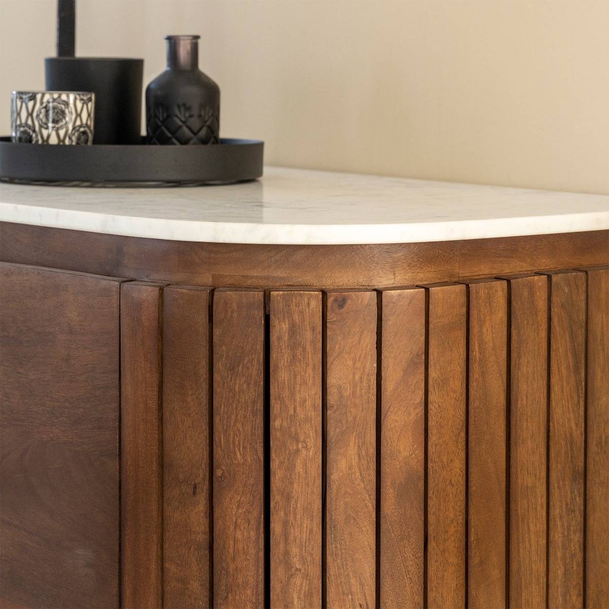 Buffet en bois de manguier SIENNE bois foncé, MADE IN MEUBLES 
