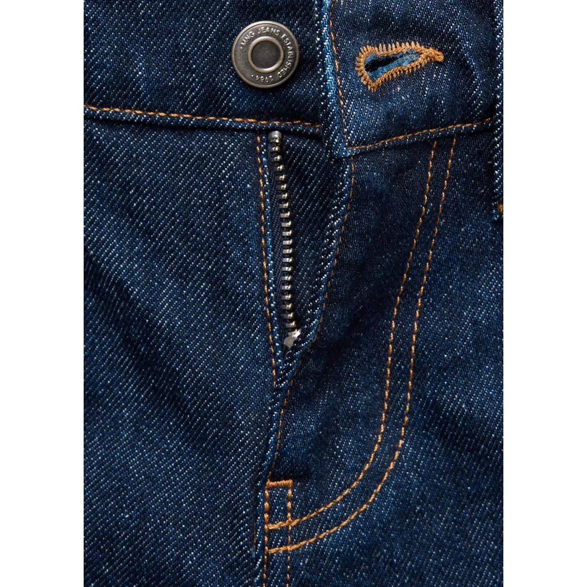 Jean balloon taille basse bleu, MANGO