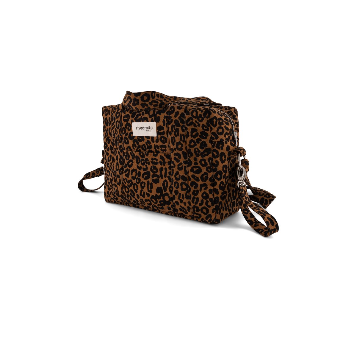 Petit sac à langer imprimé MINI DARCY léopard marron, RIVEDROITE