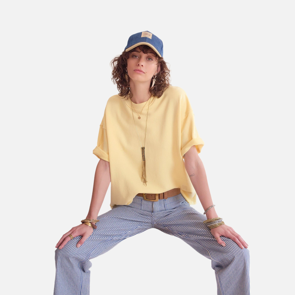 Tee shirt SYBILLE jaune soleil, MKT STUDIO